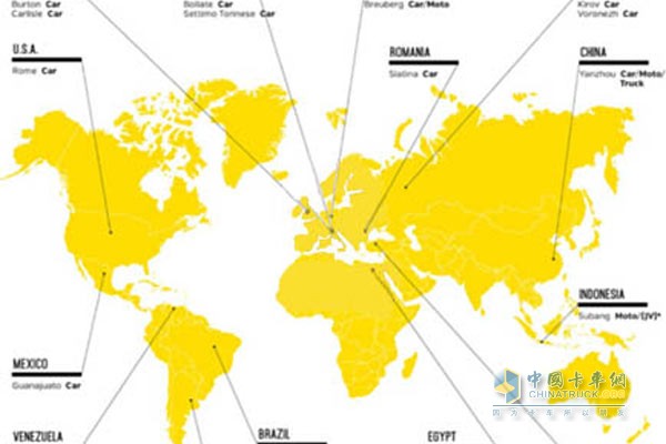 Pirelli tire factory distribution