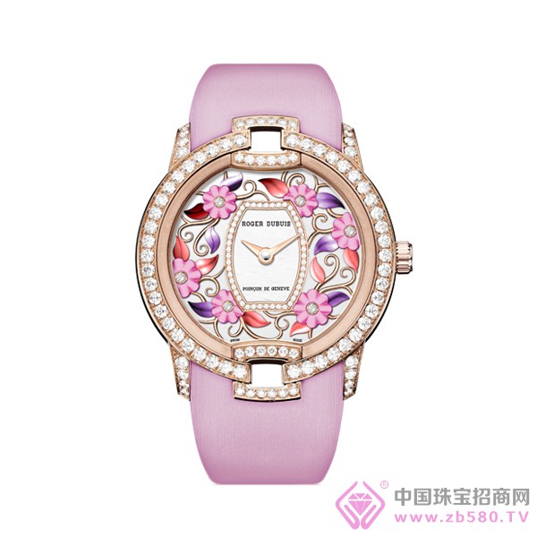 Roger Dubuisç½—æ°æœå½¼Blossom Velvet PinkèŠ±æ¼¾åä¼¶ç³»åˆ—æŸ”ç²‰è…•è¡¨