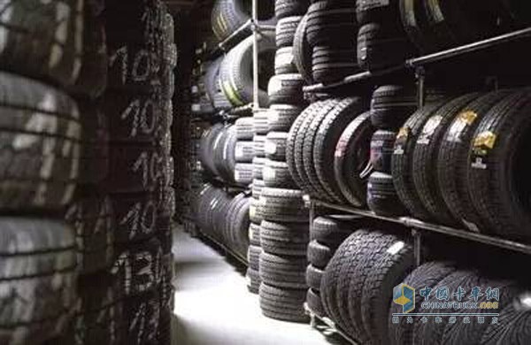 Truck tire product storeroom