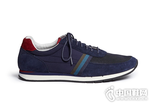 PAUL SMITH MOOGGæ‹¼è‰²æ¡çº¹éº‚çš®æ‹¼è´´è¿åŠ¨éž‹