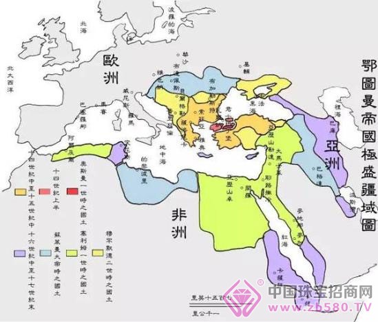 å¥¥æ–¯æ›¼å¸å›½æžç››æ—¶æœŸçš„ç–†åŸŸå›¾