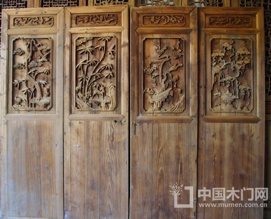 Classical wooden door