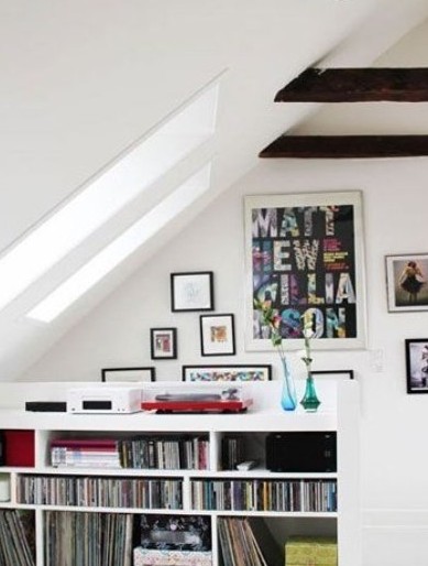 Excellent case for small-sized homemade attic decoration