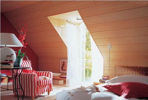 Excellent case for small-sized homemade attic decoration
