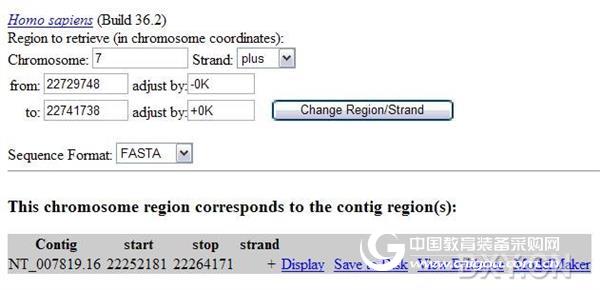 Use the Map viewer to find gene sequences and mRNA sequences