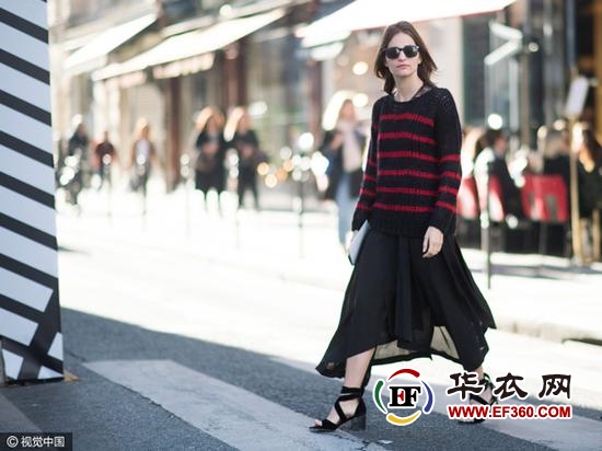With chiffon dress
