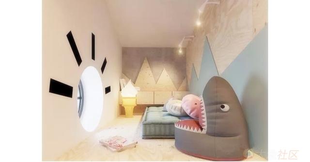 Creative fashion fun children's room decoration design Reasonable use of color and matching