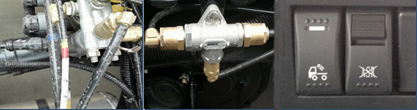 ASR solenoid valve, ASR two-way check valve, ASR off-road mode switch