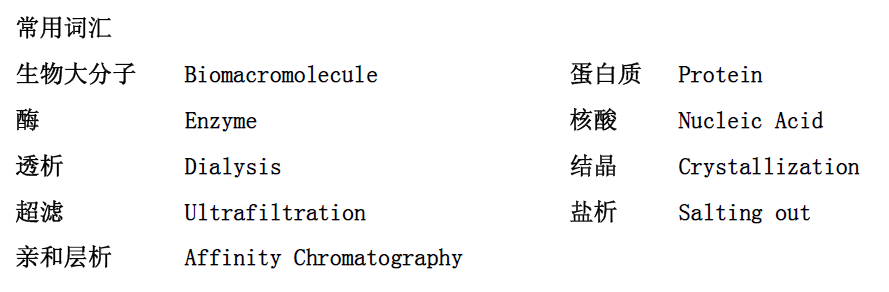 Principle of preparation of biological macromolecules