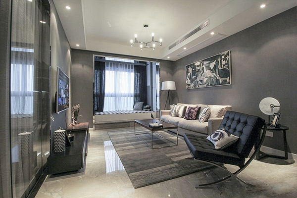 The rational space of high-grade gray as the main color, simple and clear, simple and simple