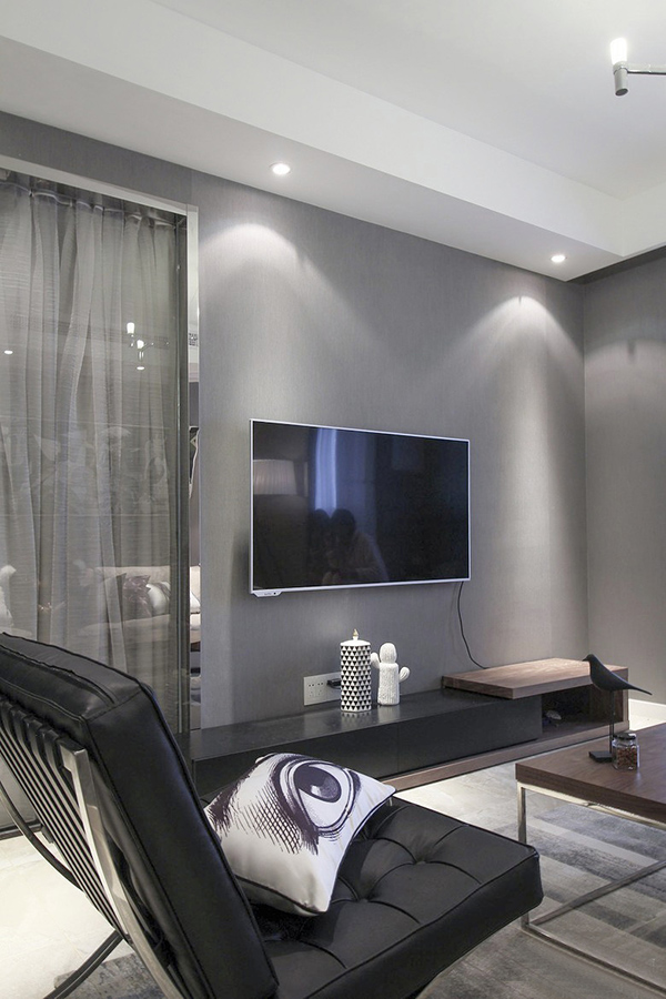 The rational space of high-grade gray as the main color, simple and clear, simple and simple