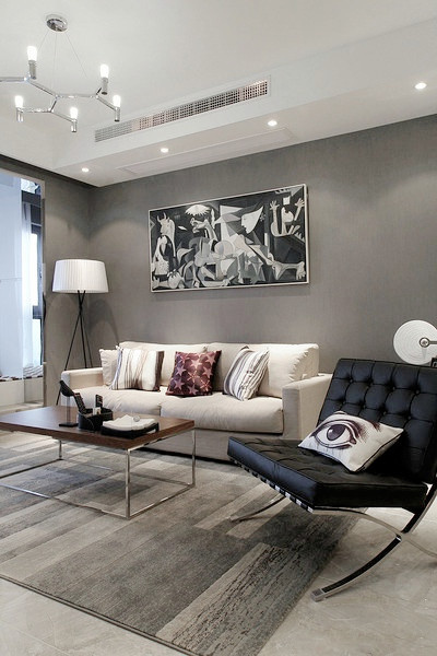 The rational space of high-grade gray as the main color, simple and clear, simple and simple