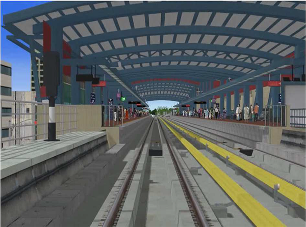 Train simulation training platform based on complex scenes