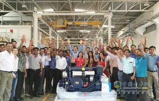 The engine manufactured by Weichai in India was first exported abroad