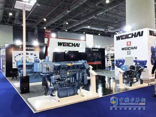 Weichai exhibited 7 products with power ranging from 30 to 818 hp