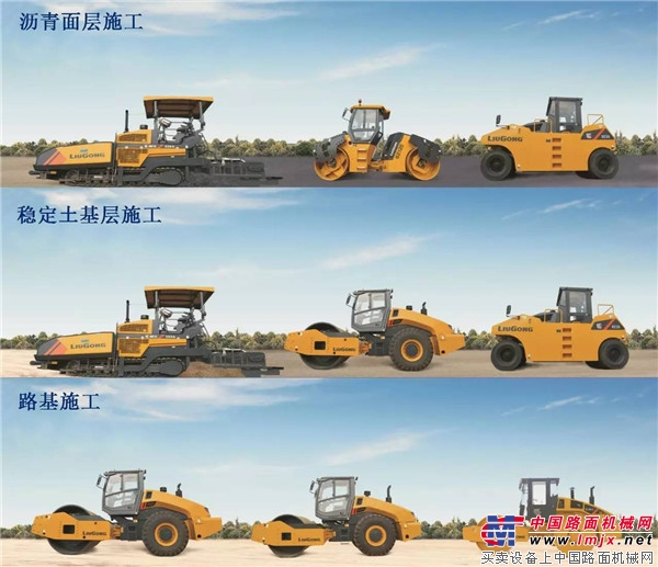 Liugong mechanical road construction schematic