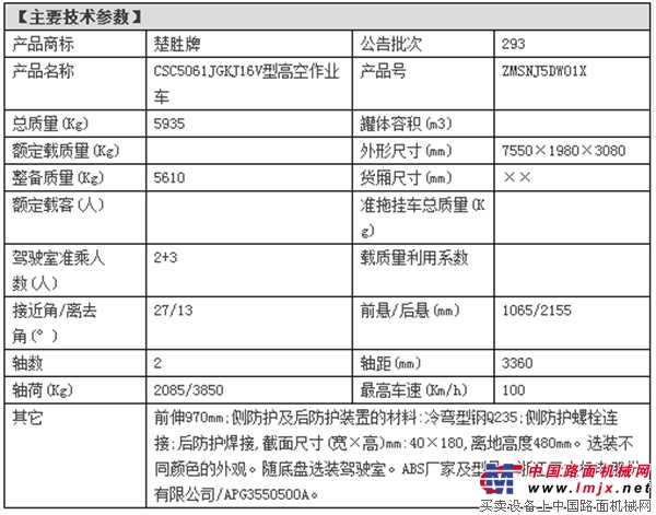 National Wujiangling double row 16m aerial work vehicle