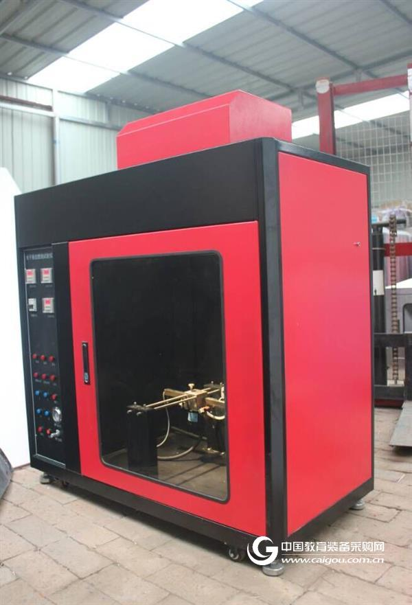What is the principle of the automotive interior material burning test machine?