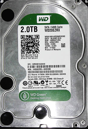 Western Digital WD20EZRX 2T hard drive has abnormal sound opening data recovery