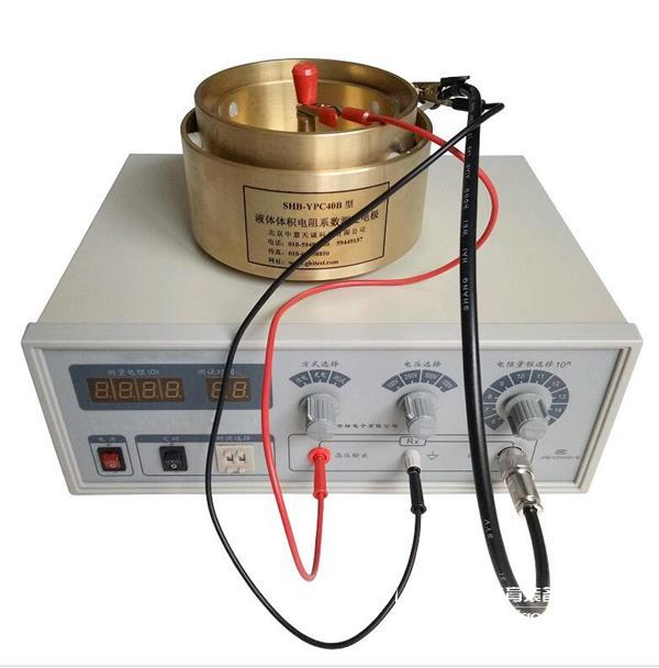Liquid plasticizer volume resistivity measuring device