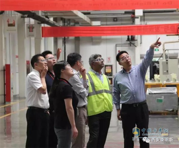 Pan Yukang visited Xi'an Cummins production line