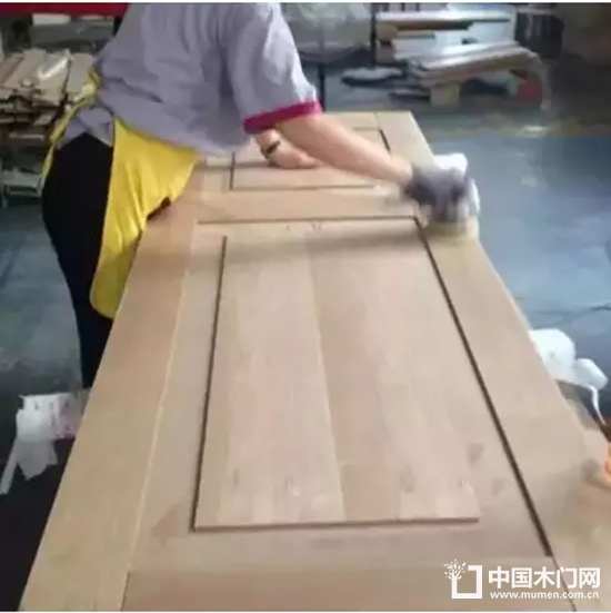 Wooden door production