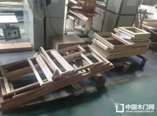 Wooden door production