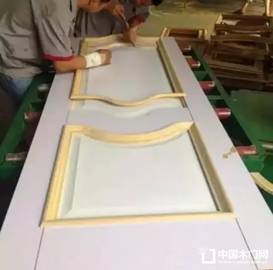 Wooden door production