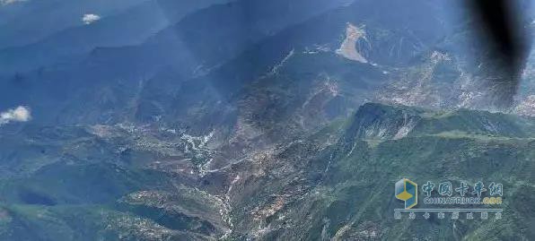 Aerial photography of the Jiuzhaigou earthquake disaster area