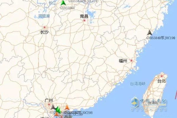 The location of 10 Shaanxi Autos
