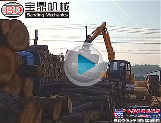 Xinyang grab wood machine sales office Baoding BD95W-9 grab wood work video display