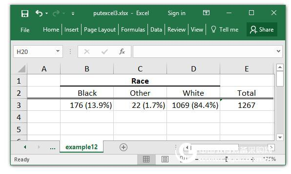 Stata creates an Excel spreadsheet with the putexcel command