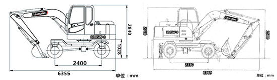 Comparison and comparison of Baoding BD85W-8 wheeled excavator and BD95W-9 wheeled excavator