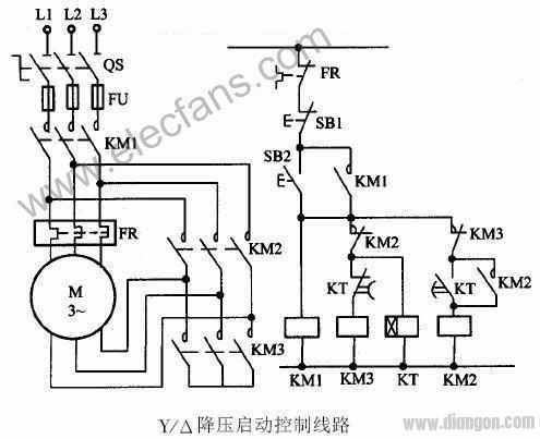 Motor star triangle start circuit diagram