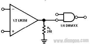 TTL drive circuit composed of LM358