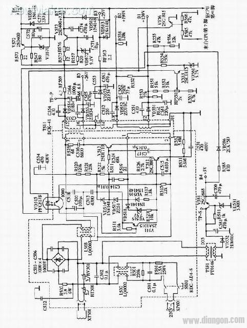 Switching power supply circuit diagram