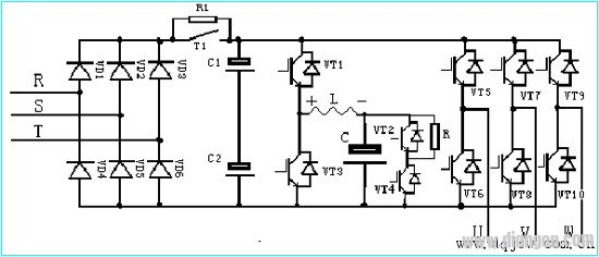 Capacitor feedback brake main circuit schematic