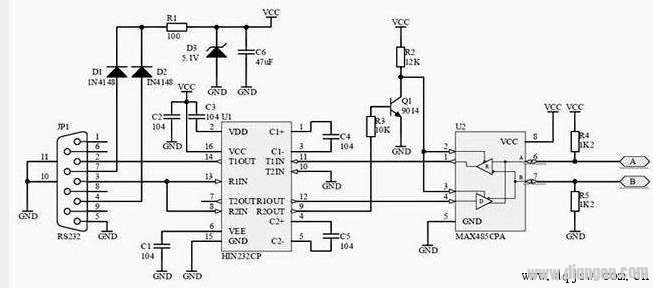 RS485 interface definition map