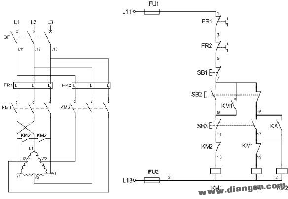 The principle of shifting the two-speed motor