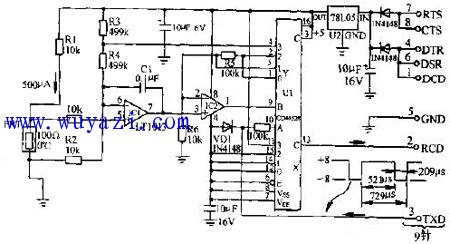 Resistance temperature sensor type rs-232 interface circuit diagram