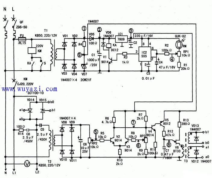 Homemade light control street lamp regulator circuit diagram