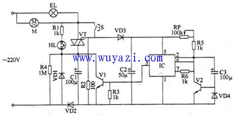 Corridor ventilation fan delay switch circuit diagram