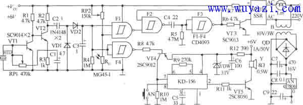 Knocking music doorbell switch circuit diagram