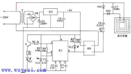 Homemade high voltage electronic rodent control circuit diagram