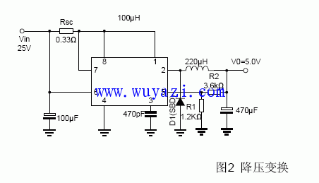 Src="http://i.bosscdn.com/blog/20/17/10/2516104171295.gif" />  Figure 2: MC34063 buck converter circuit<img Alt=