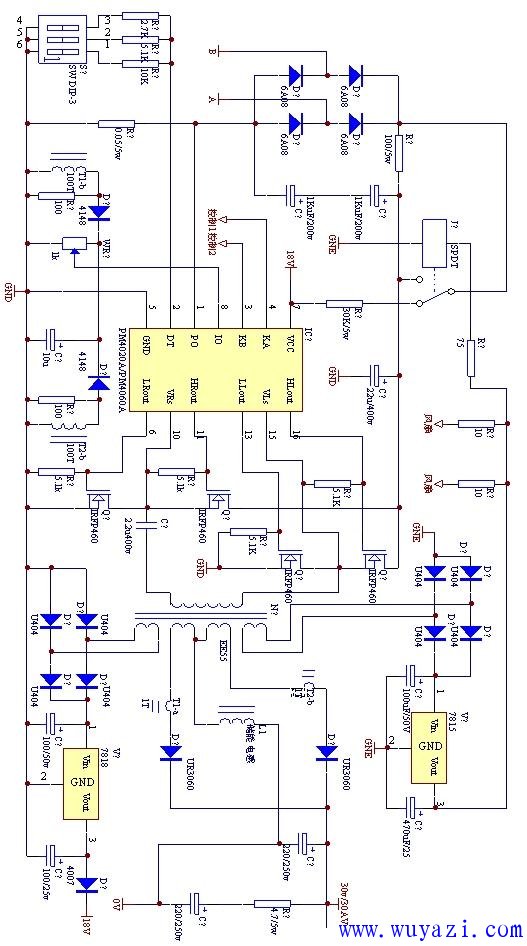 Making 1200W switching power supply circuit diagram