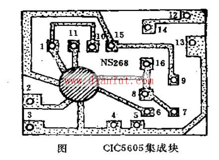 CIC5605 integrated block outline drawing