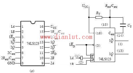 74ls123 pin tube function diagram