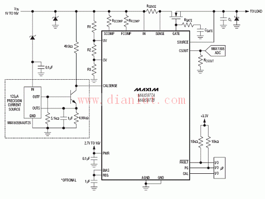 MAX5977A/MAX5977B Application Circuit Diagram