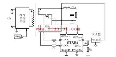 Application circuit of STSR4 in double-ended topology